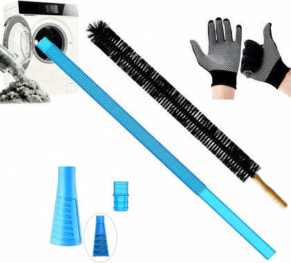Universal Dryer Vent Cleaner Kit Compatible with Most Vacuum Cleaner Include Vacuum Hose Attachment Accessories Brush
