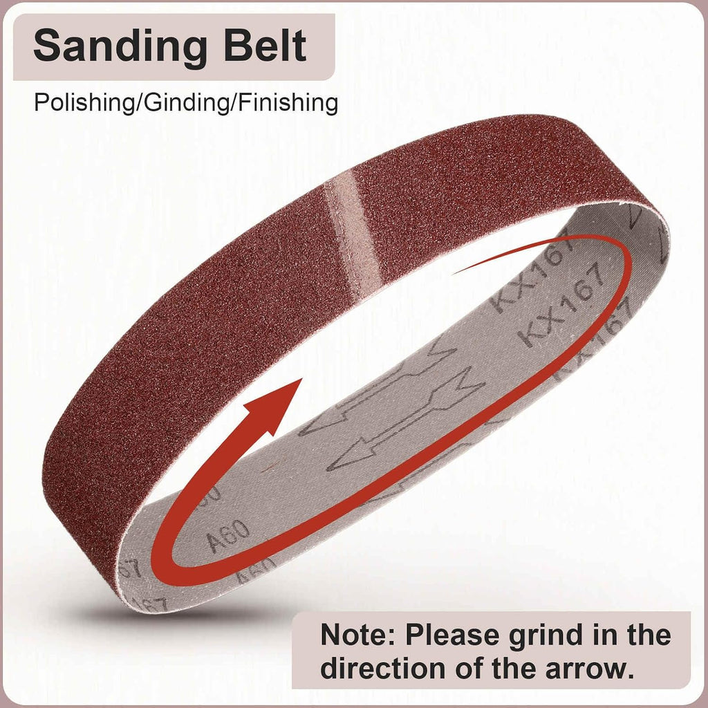 HARFINGTON 4 x 24 Inch Sanding Belts, 10 Pcs 36 Grits Aluminum Oxide