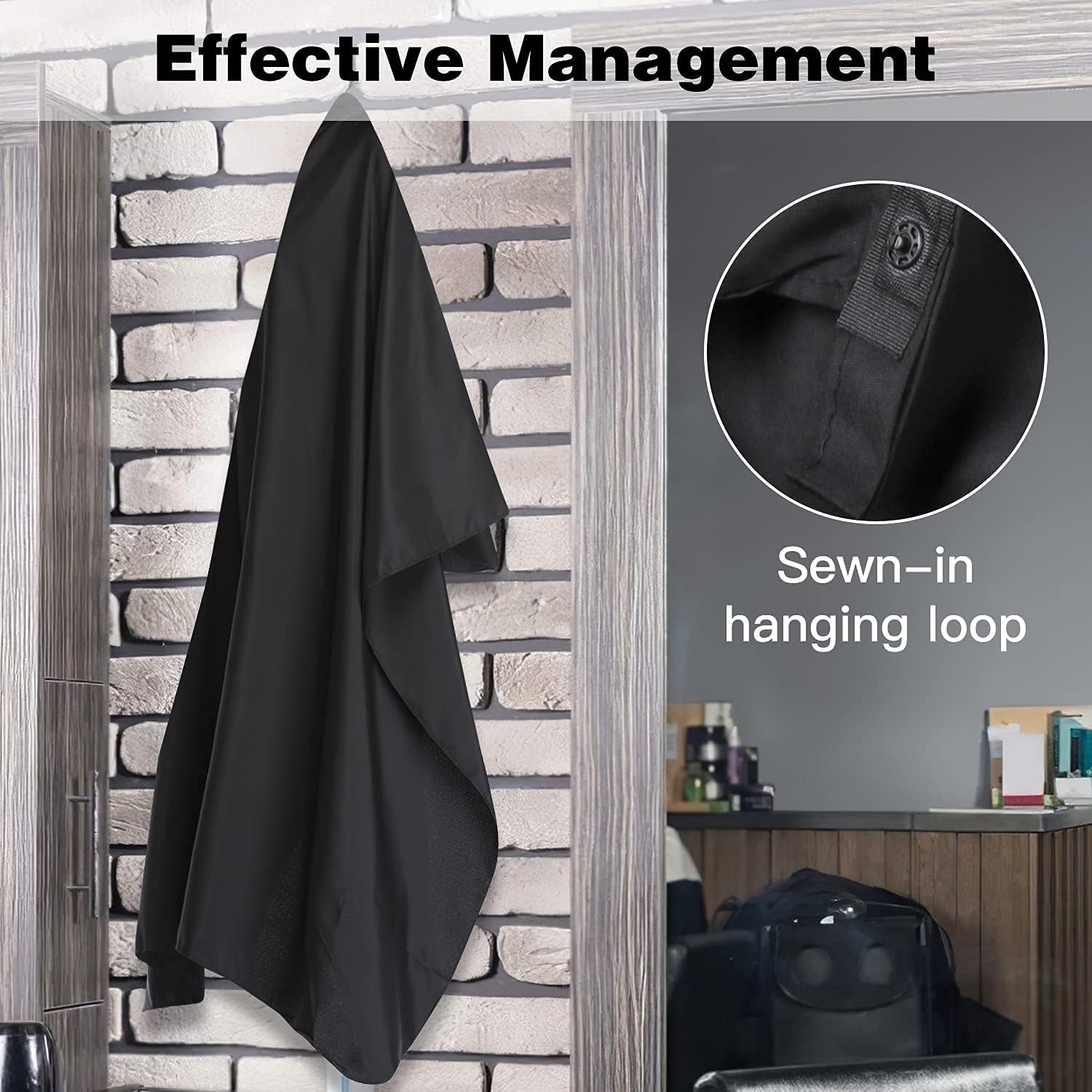 Professional Salon Barber Cape for Men/Women, 47 In x 55 In | Waterproof, Adjustable Snap Closure, Universal Size