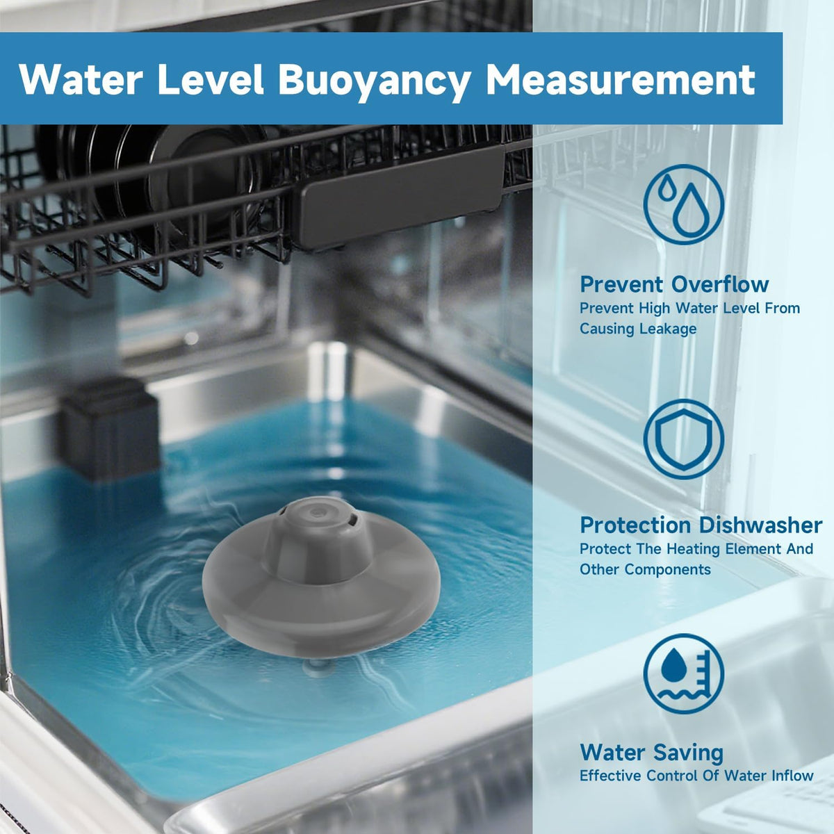 WPW10195036 Dishwasher Water Level Float Compatible With Whirlpool Maytag