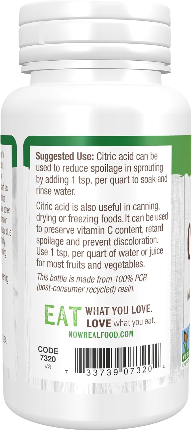 Foods, Citric Acid, Sprouting Aid, Great Substitute for Salt, Preservative Found in Citrus Fruits, 4-Ounces
