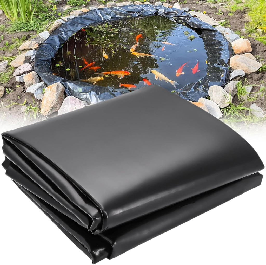 7 X 10 FT Pond Liner, 20 Mil HDPE Pond Liners for Outdoor Ponds
