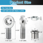 Kozelo 1 1/4"-12UNF Rod End Bearing Kit, 1" Left and Right Hand Thread