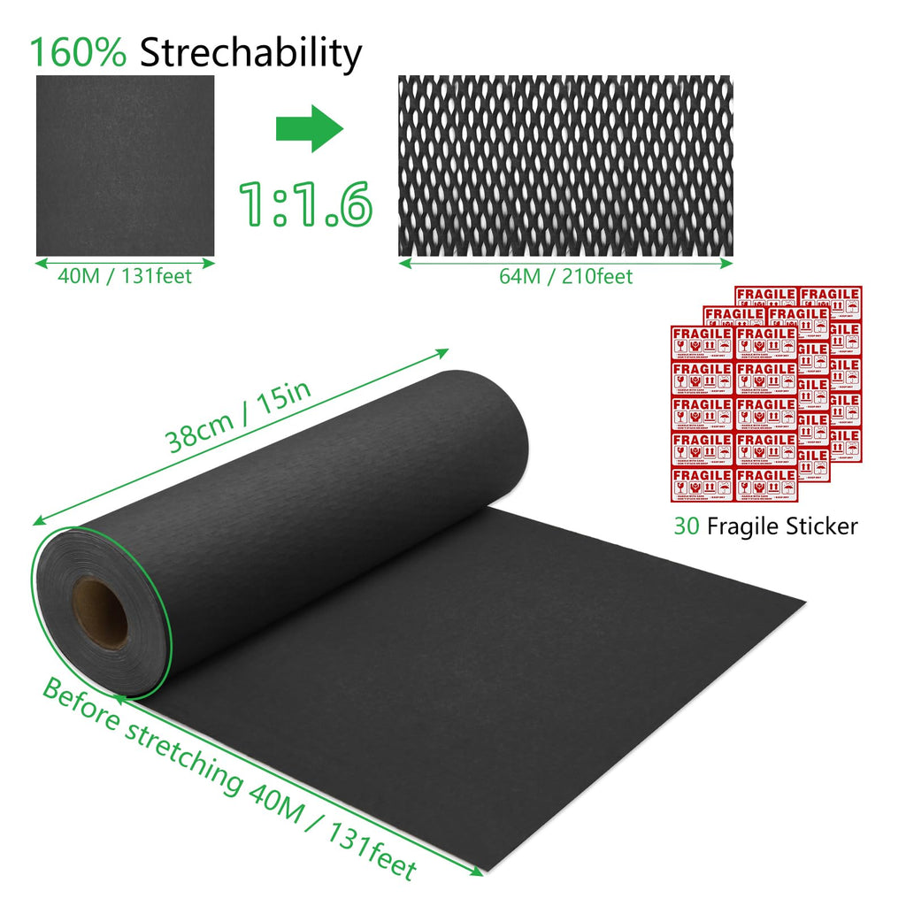 Honeycomb Packing Paper 15"x131' Recyclable Honeycomb Paper Moving Supplies Bubble Paper Wrapping Protective Roll