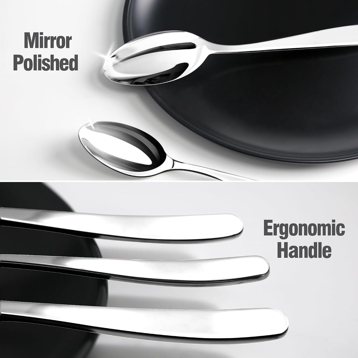 18/10 Silverware Set for 12, 60 Piece Stainless Steel Flatware Cutlery Set