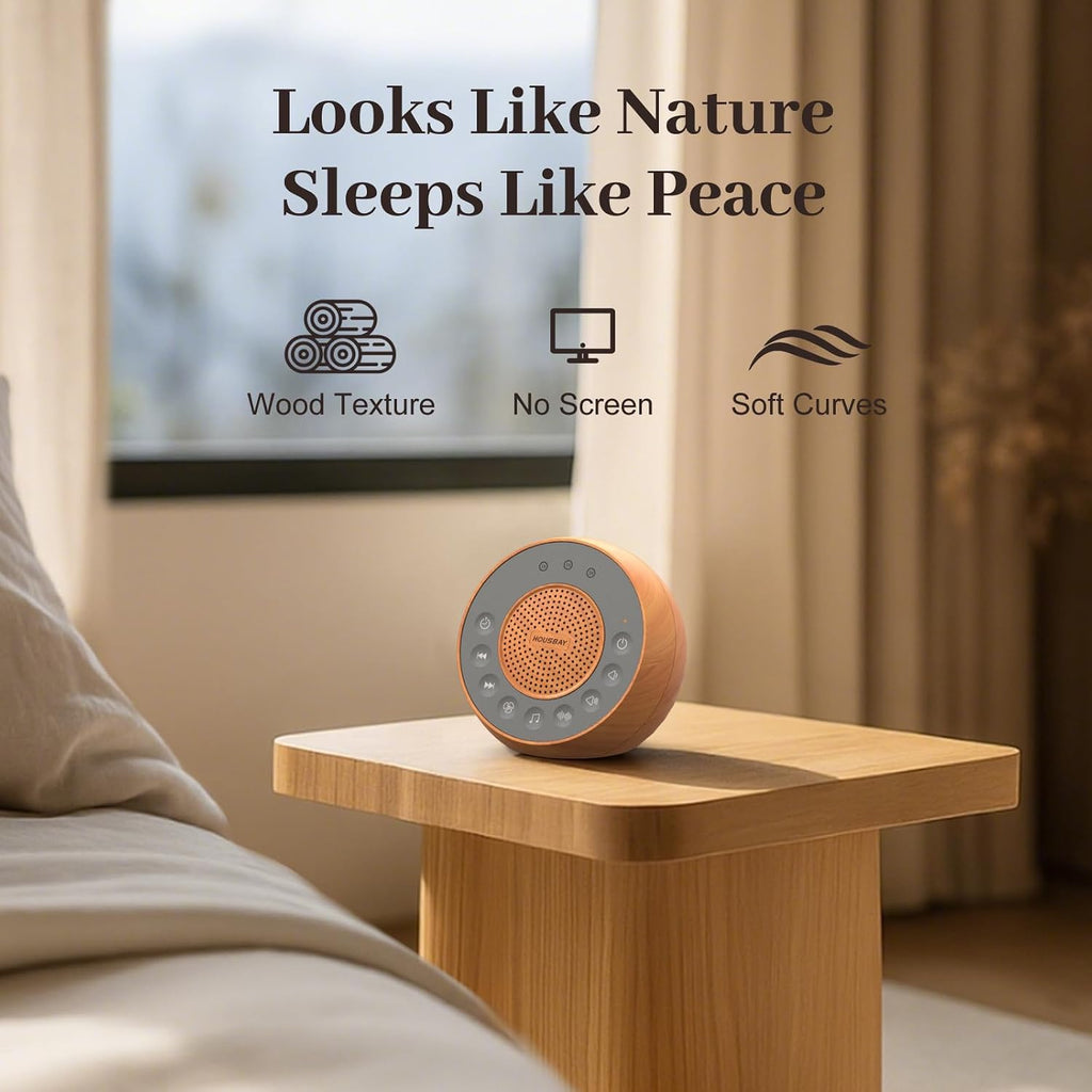 White Noise Machine with 31 Soothing Sounds, 5W Loud Stereo Sound, Auto-Off Timer, Adjustable Volume, Sleep Sound