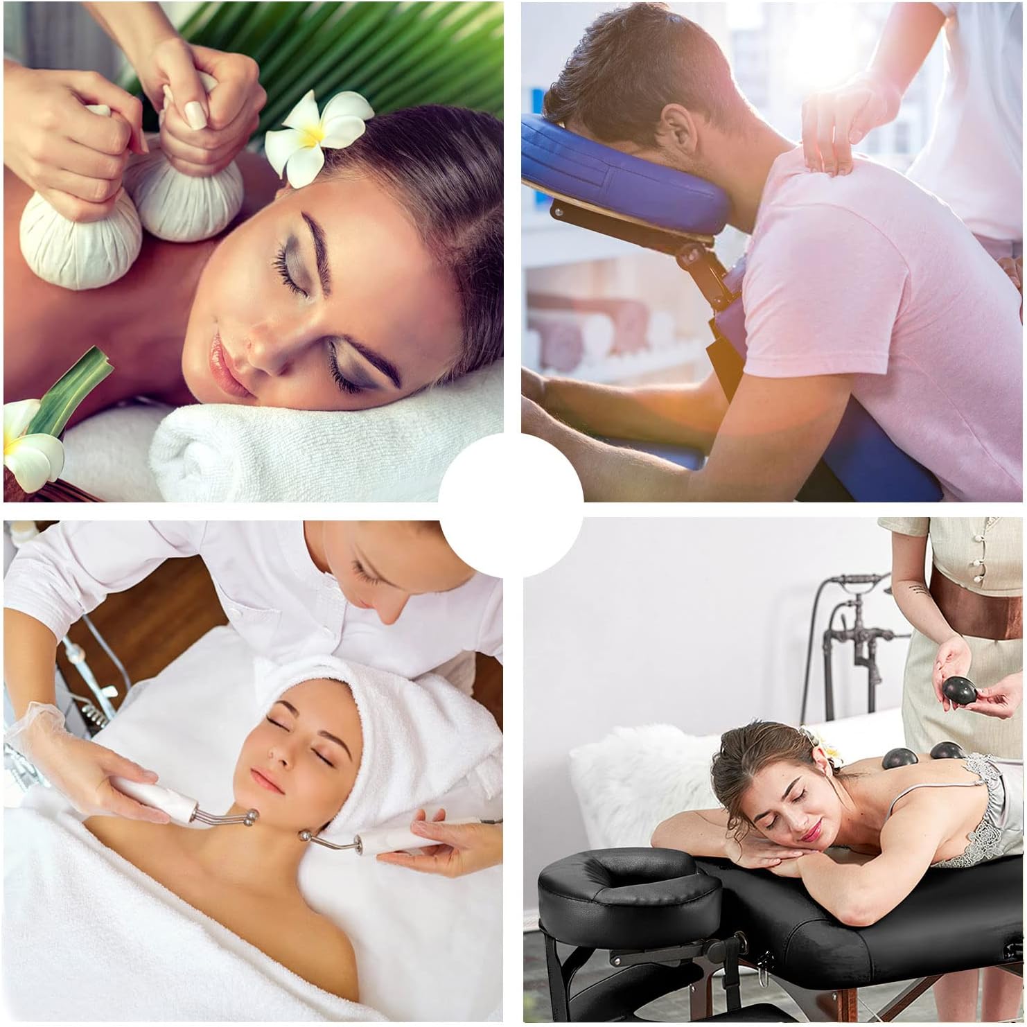Universal Massage Table Face Cradle, Adjustable Multi-Angle | Professional Spa Bed Headrest Platform for Therapists