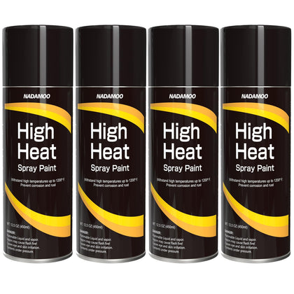 High Heat Spray Paint for Metal, Matte Black High Temp Paint