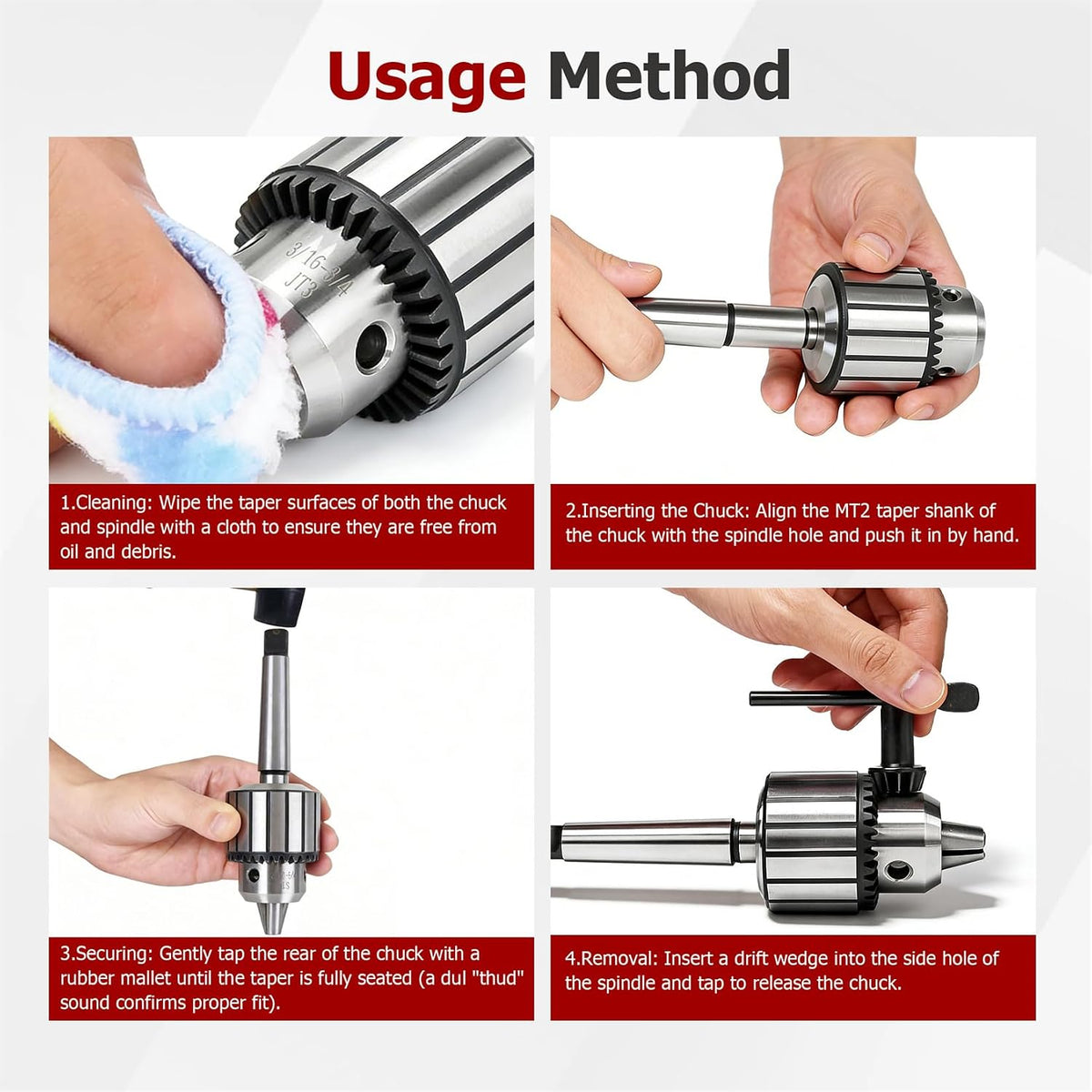 findmall JT3 Drill Chuck 3/16 Inch - 3/4 Inch Drill Press Chuck