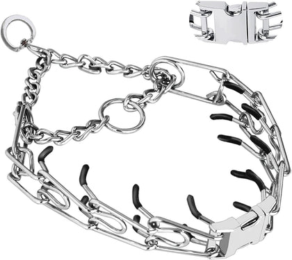 Prong Collar for Dogs, Dog Training Collar for Small Medium Large Dogs | Pinch Collar, Adjustable Size, No Pull