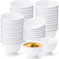 50 Pcs Soup Bowls Unbreakable Cereal Salad, 10 oz, White