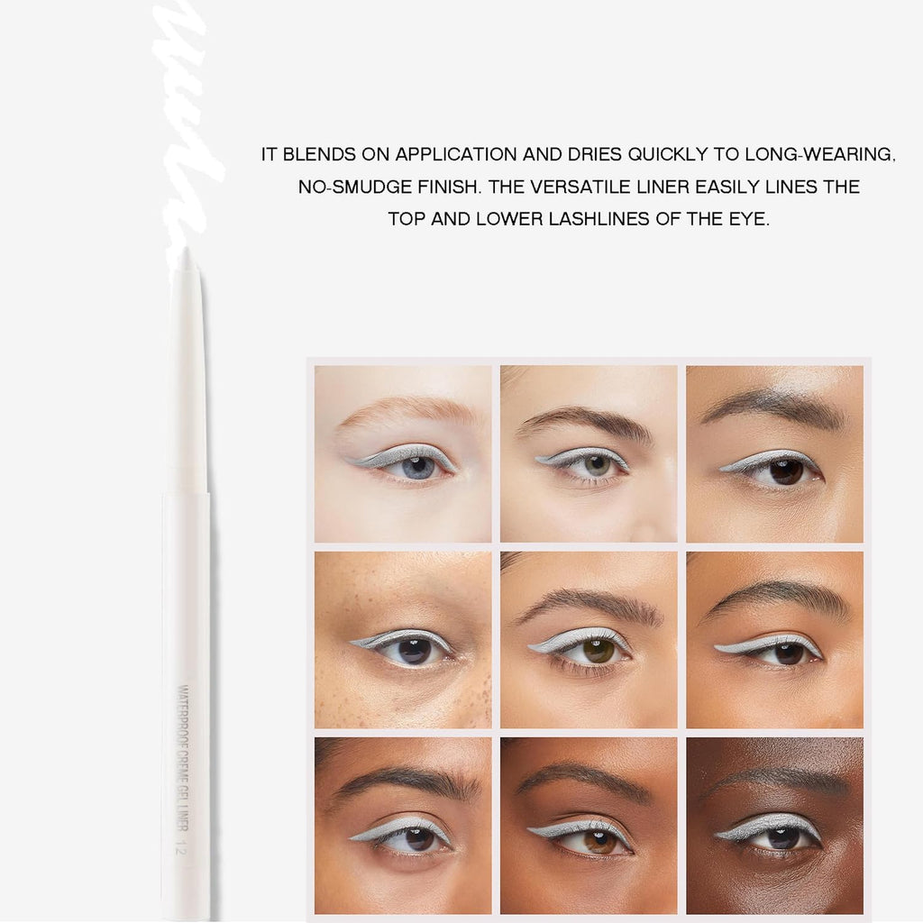 Retractable White Eyeliner Pencil - Creamy, Pigmented, Smudge-Proof Eye Liner Pen