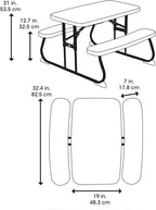 Kid's Picnic Table, White