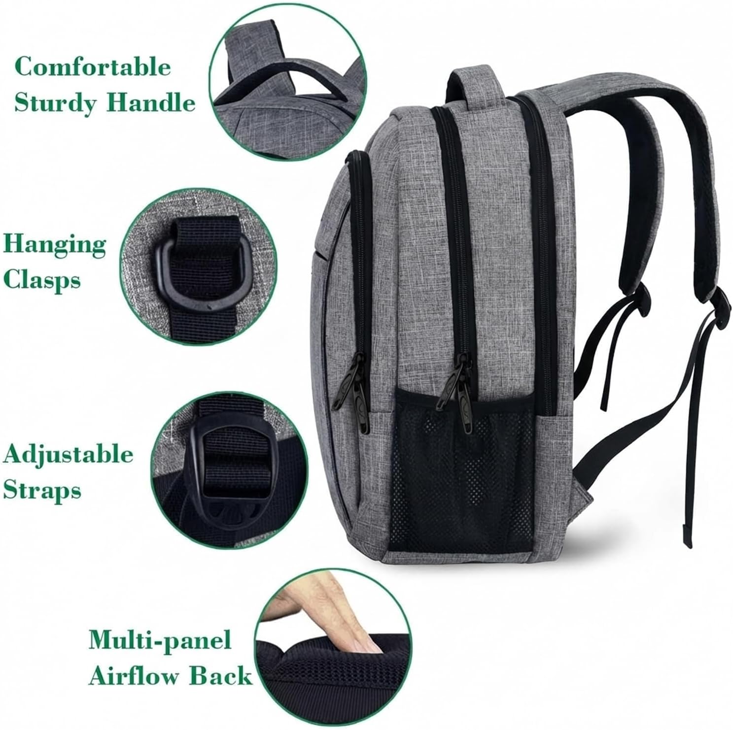 Travel Laptop Backpack, Business Anti Theft Slim Sturdy Laptops Backpack Personal Item Bag, Water Resistant College