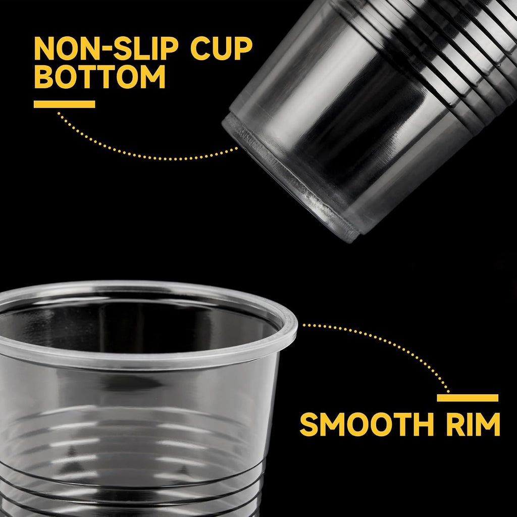 500 Pack 9 oz Plastic Cups, Clear Disposable Plastic Cups Bulk, Cold Drinking Party Cup, Transparent for Wedding