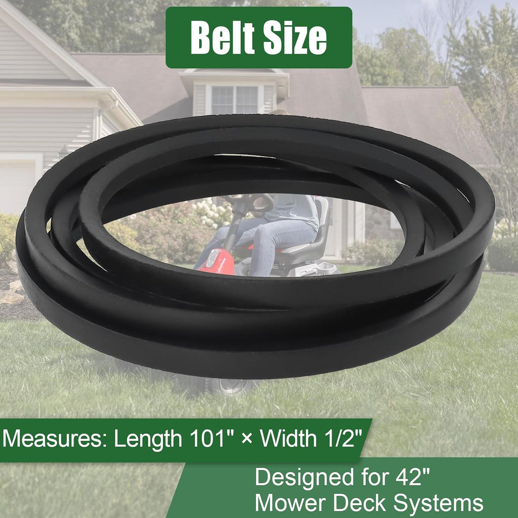 42 Inch Mower Deck Belt Replacement 429636 197253 592855001, 1/2" x 101" | Compatible with Craftsman Husqvarna Poulan