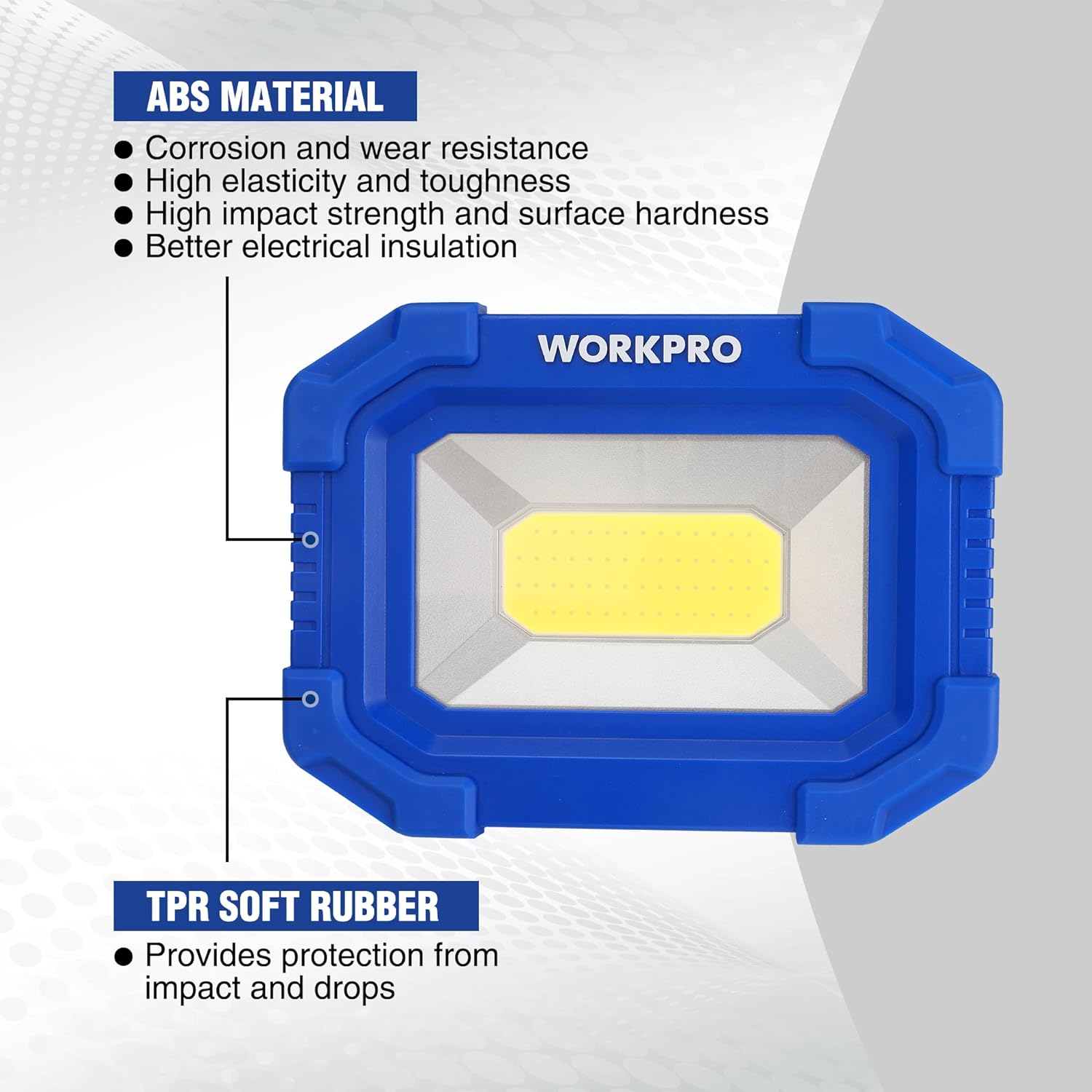 LED Work Light, Rechargeable Magnetic Work Lights with Stand, Portable 2000LM COB Flood Light for Camping, Fishing