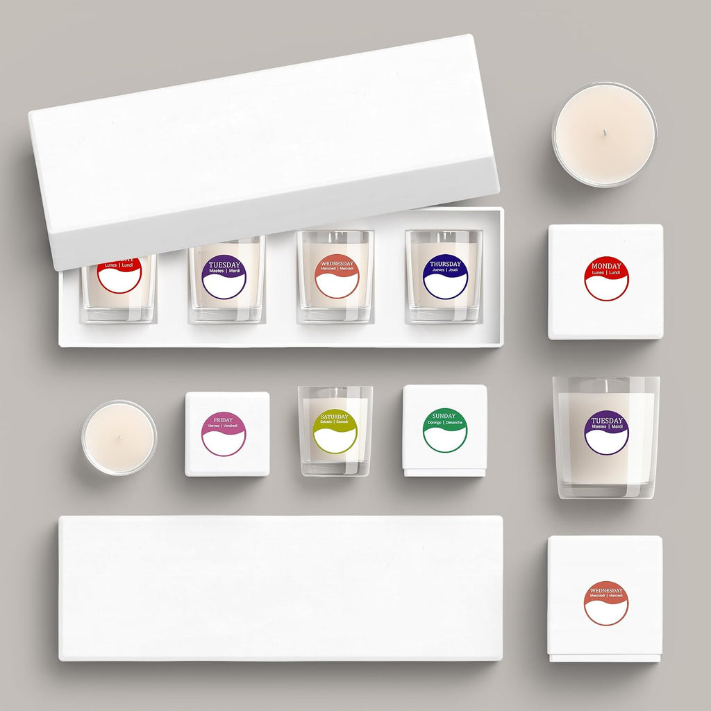 Day of The Week Stickers, 3500PCs Day Dots Food Labels Week Stickers for Planner, Restaurant Kitchen Containers