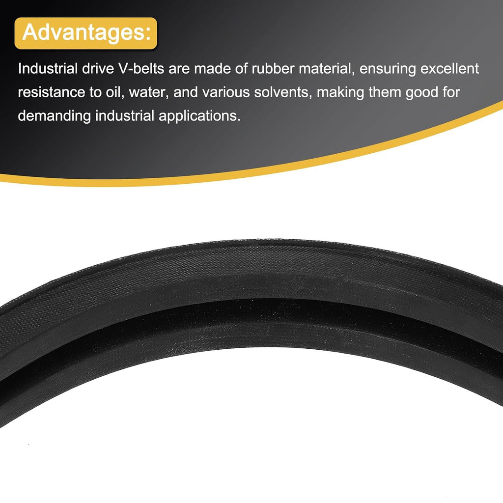 uxcell C134 Drive V-Belt, 137.5" Outside Circumference Rubber V-Belt, Black