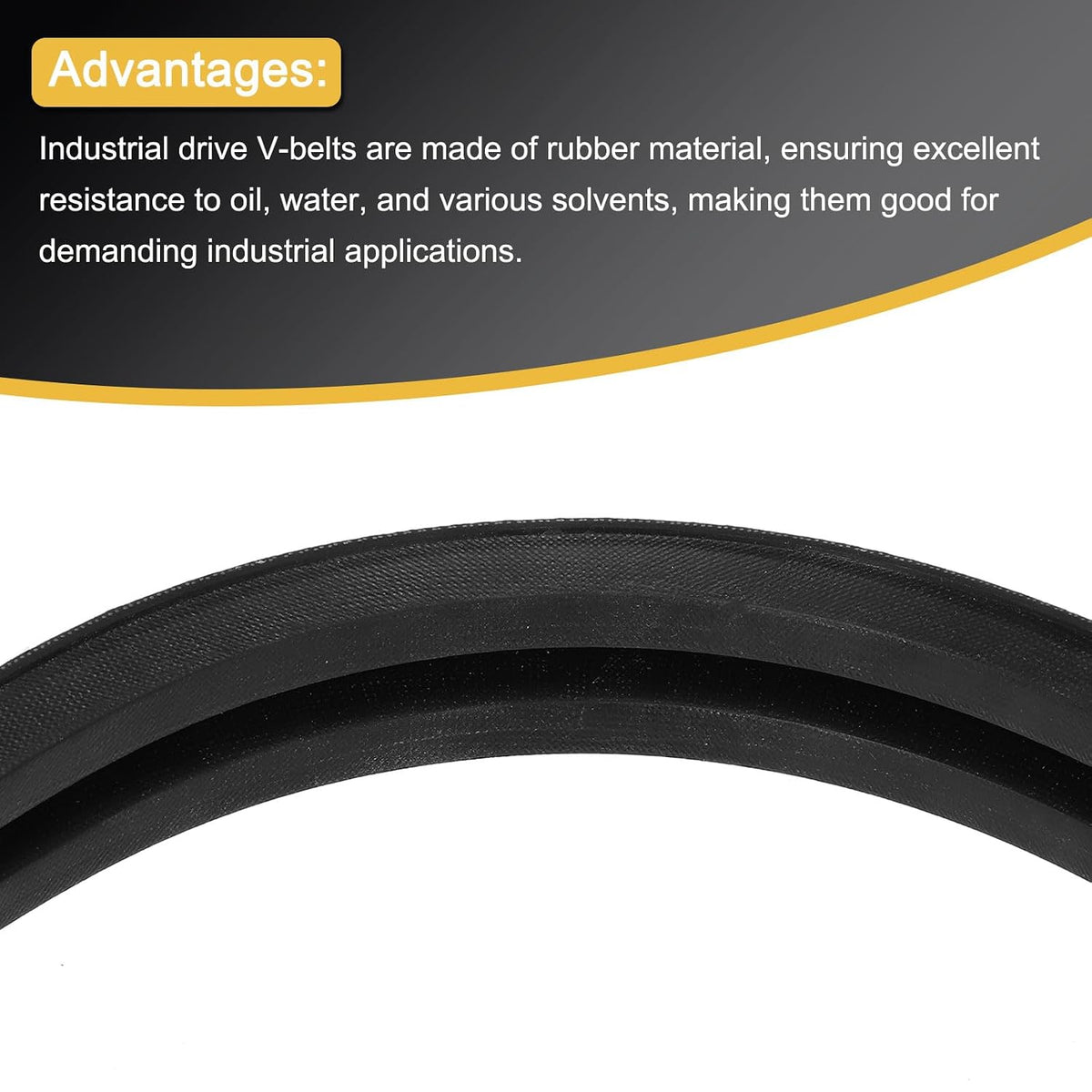 uxcell C248 Drive V-Belt, 251.5" Outside Circumference Rubber V-Belt, Black