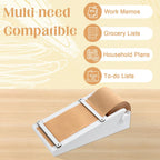 Desktop Note Paper Roll Dispenser with 98ft Note Taking Roller Wooden Kraft Paper Roll Holder Fit 3x2.75 Inch Sticky