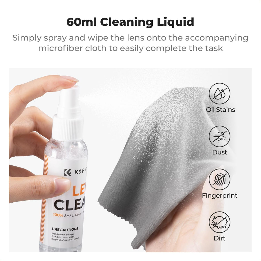 25 in 1 Camera Cleaning Kit, Full Frame Lens and Sensor Cleaner | 24mm Vac-Sealed Swabs,Lens Pen,60 and 20ML Lens