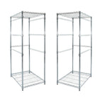 MonsterRAX 2-Pack 5-Tier NSF Bin Rack for 27-Gal Totes, Silver