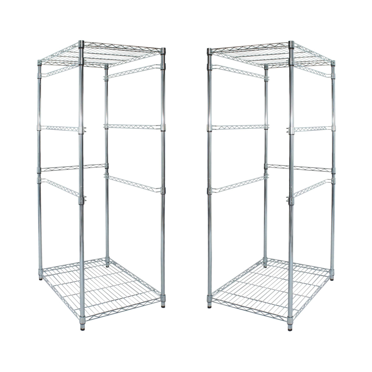MonsterRAX 2-Pack 5-Tier NSF Bin Rack for 27-Gal Totes, Silver