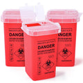 1 Quart (3-Pack) Sharps Container for Home Use, Needle Disposal Containers | Biohazard Containers, Syringe Disposal