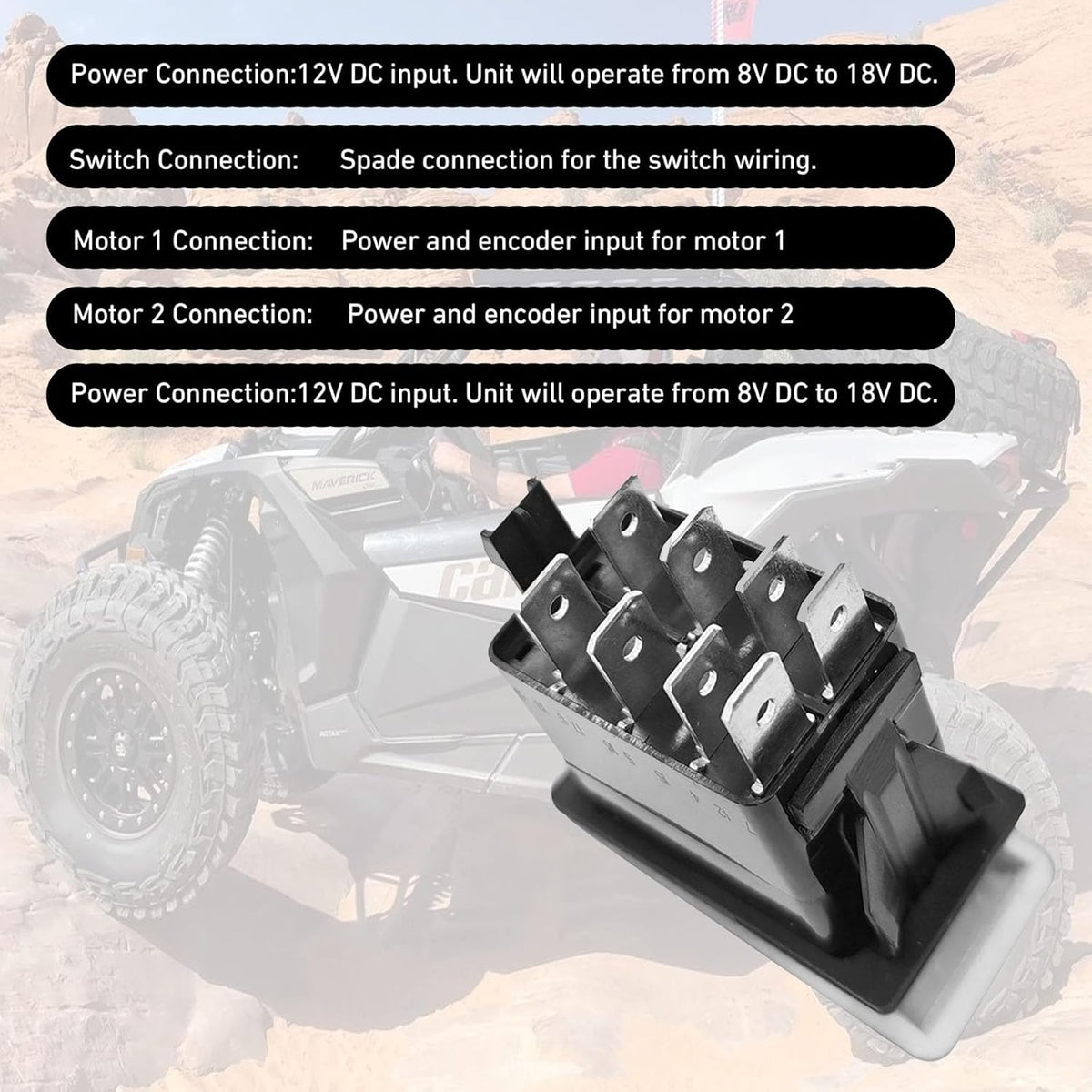 710004492 Headlight Switch for Can-Am Maverick X3 Trail Defender 8 Pin 20A