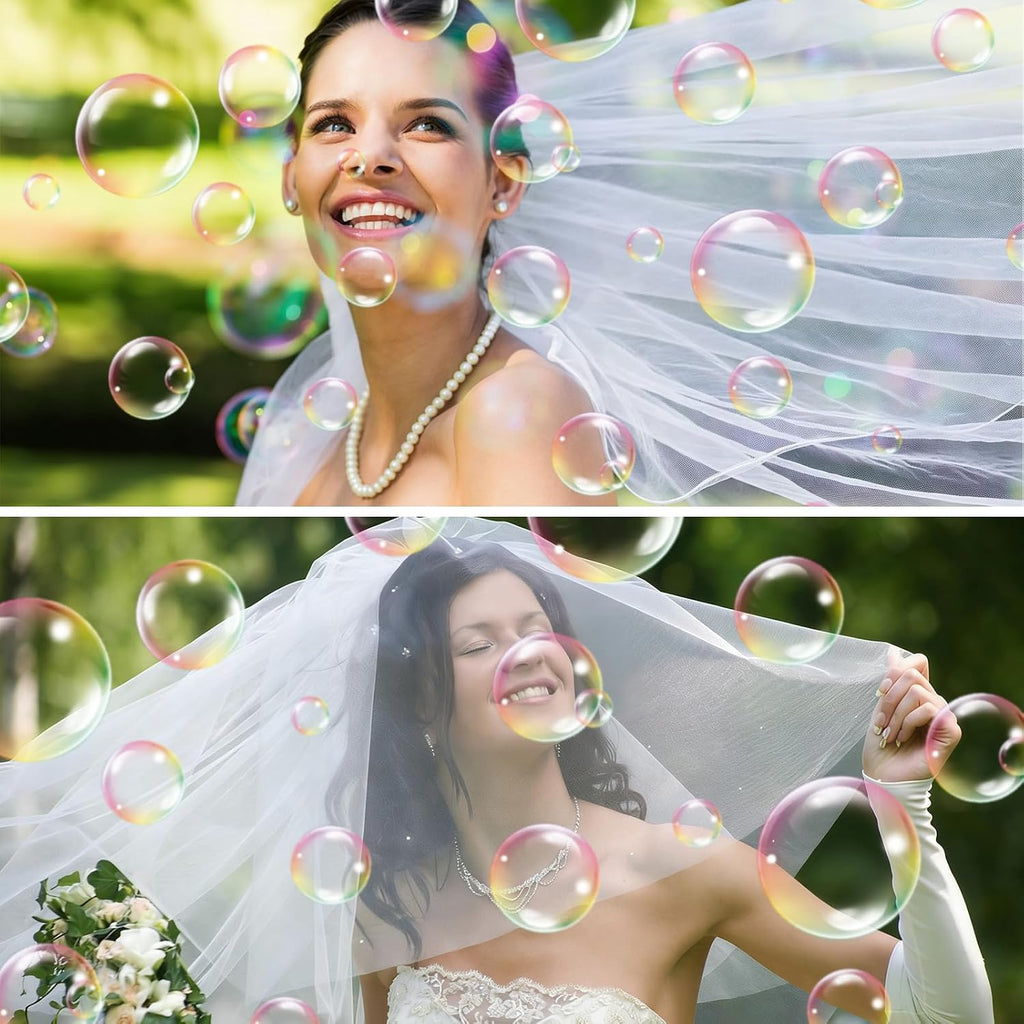 40PCS Wedding Bubble Wands Bulk, Mini Heart Bubbles Party Favor White Gold Bubble Sticks for Valentine's Day
