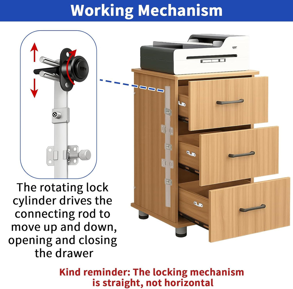 2 Pcs Drawer Lock Cabinet Locks with Keys, Zinc Alloy Desk Locks File Cabinet Lock for Furniture Locker Showcase