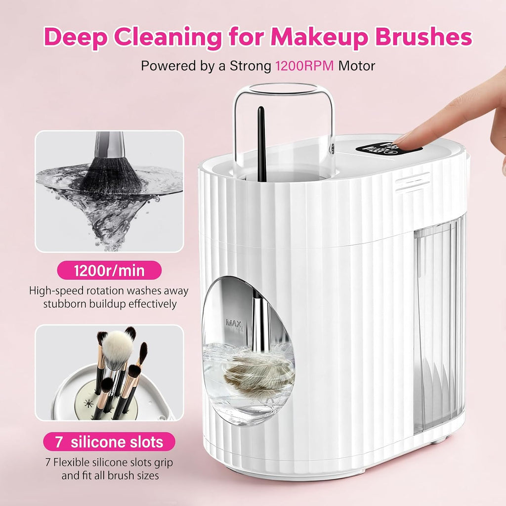 Electric Makeup Brush Cleaner Machine Automatic Deep Cleaning (Air Clean)