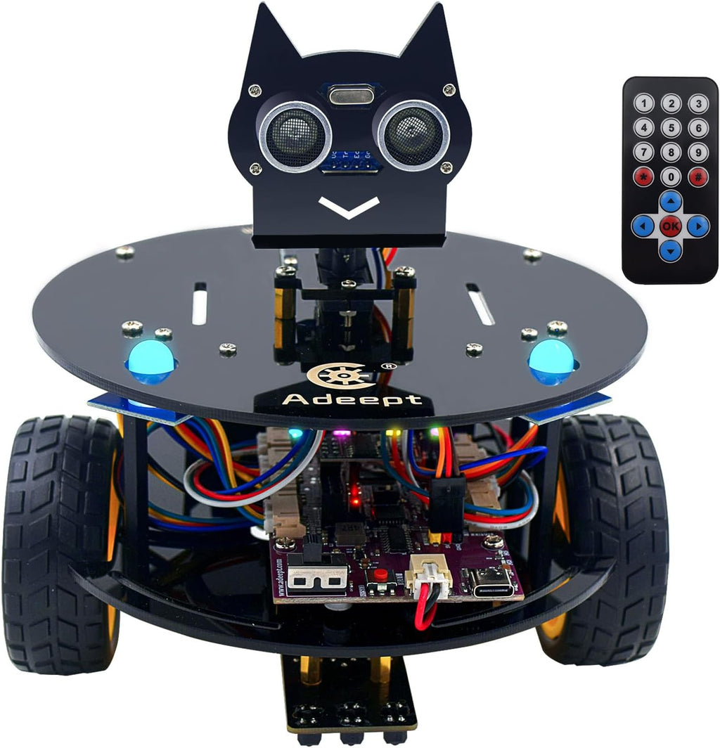 Smart Car Kit Compatible with Arduino IDE, STEM Educational Robotics | Line Tracking, Obstacle Avoidance, OLED