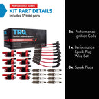 TRQ Performance Ignition Coil and Spark Plug Kit 17 Piece