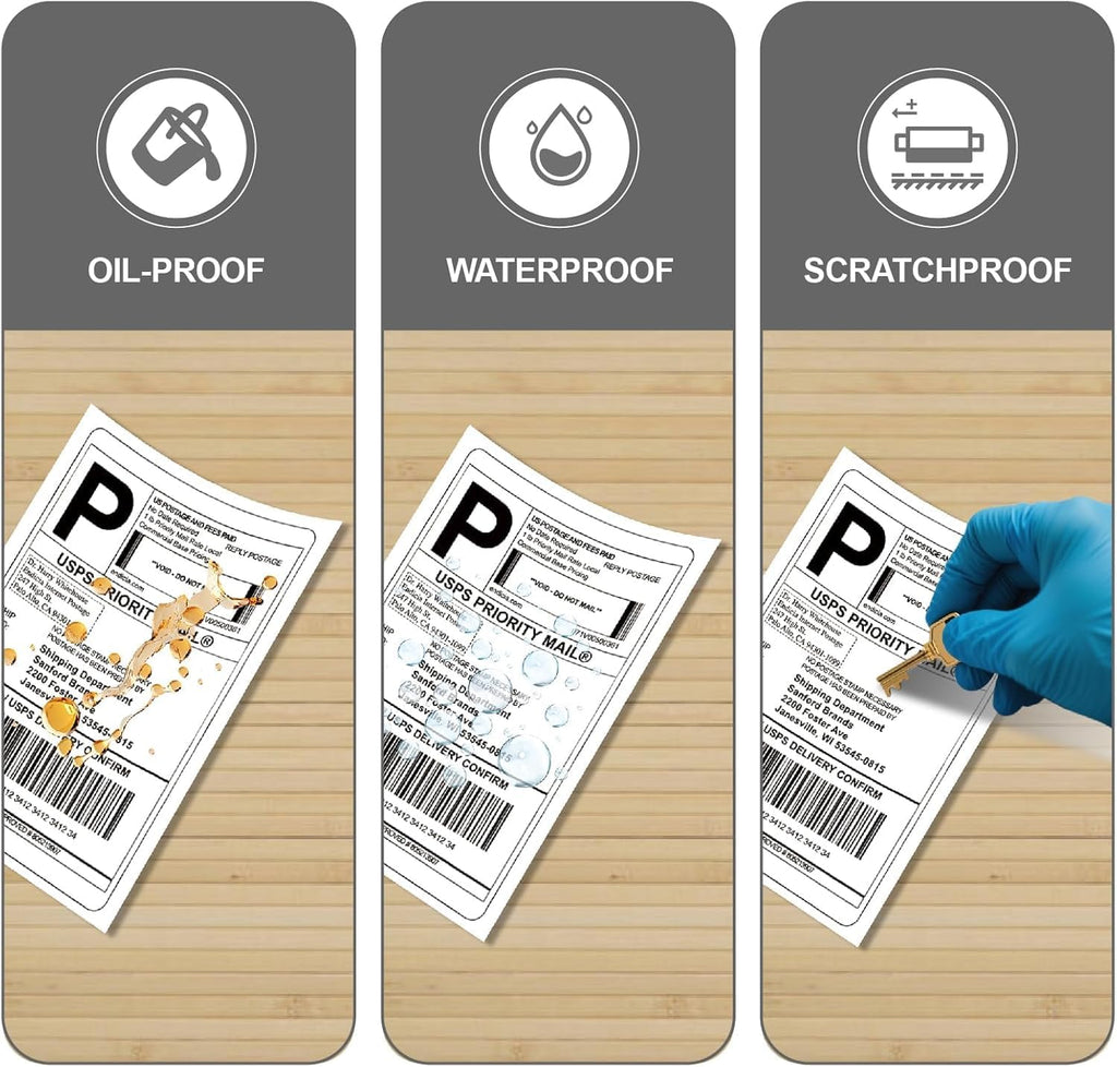 500 4x6 Direct Thermal Shipping Labels Roll, Commercial Grade | 4x6 Thermal Labels Roll, Self Adhesive, Compatible