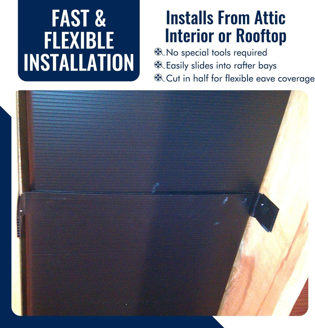 SmartBaffle 16 Attic Insulation Baffle - Polyethylene Attic Baffles for 14.5" Rafter Bays with 2" Air Channel