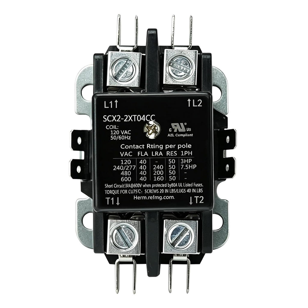 2 Pole FLA 40 Amp 120V Coil AC Contactor HVAC Contactor for Air Conditioner