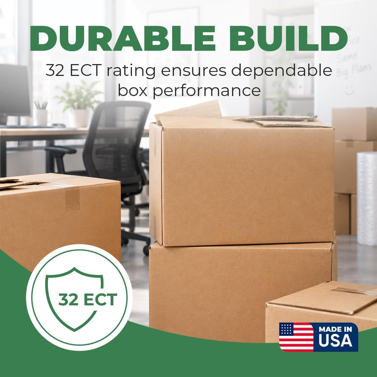 Heavy Duty Corrugated Shipping Boxes - Durable 16x8x16" Cardboard Moving & Packing Cartons - Stackable Kraft Boxes