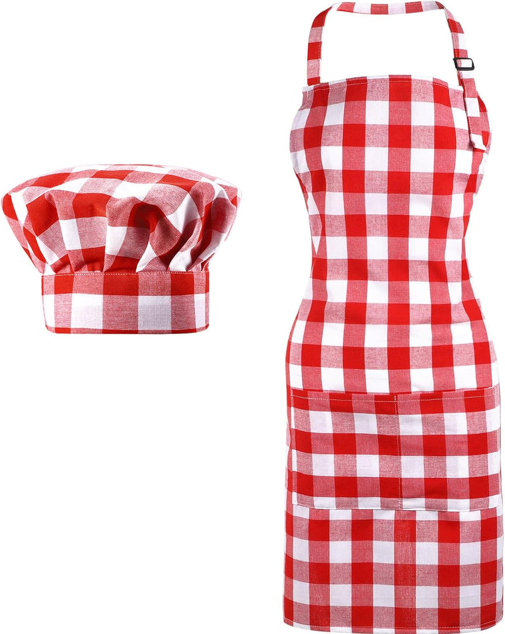 2 Pcs Chef Hat Apron Chef Costume for Women Men Adult