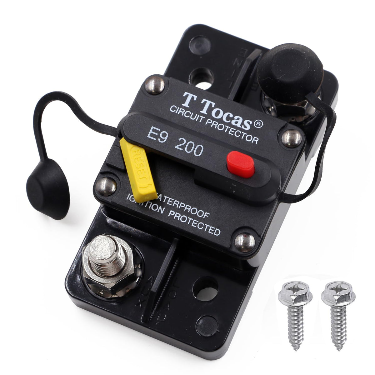 T Tocas 3/8" Studs 200A Amp Circuit Breaker Switch Button w/LED Indication
