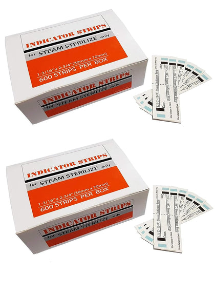 1200/Pcs Autoclave Sterilization Indicator Strips for Steam Sterilize 1 3/16” x 2 ¾”, Steam Indicator Strips Confirms