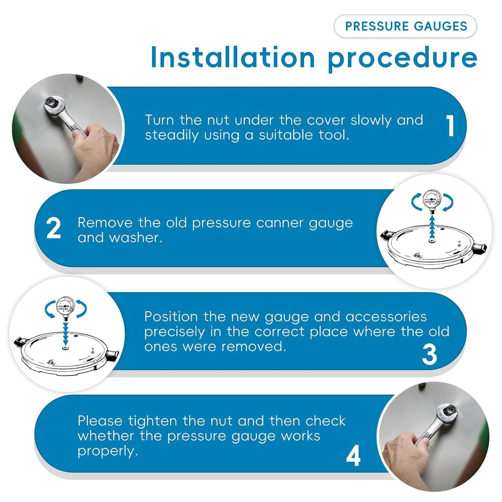 85772 Pressure Canner Gauge Replacement for Presto Pressure Cooker Parts 82237 82121 Pressure Steam Canner Gauge Fit
