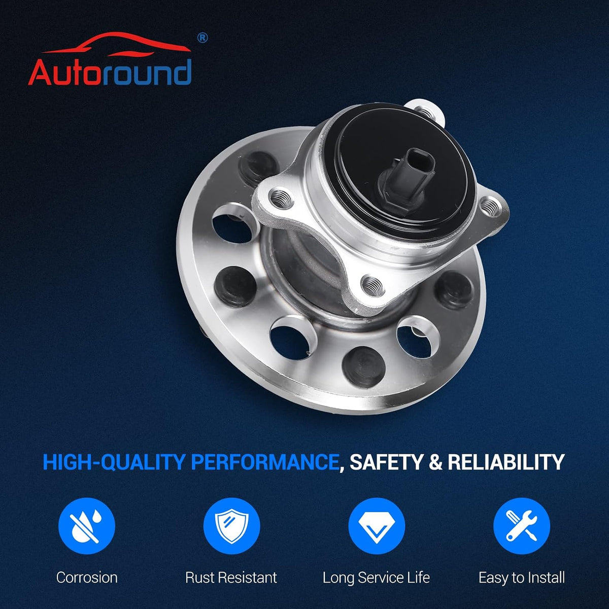 Autoround 512455 Rear Wheel Hub Assembly Fits Toyota Camry 2012-2017