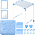 17PCS Locker Accessorie, Lockers Decor for School & Work, Blue | Includes a metal mesh shelf, whiteboard, magnetic