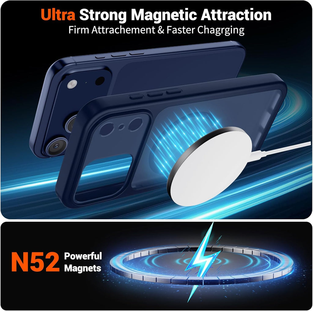 Magnetic for iPhone 17 Pro Max Case (Compatible with MagSafe)(Military Grade Drop Protection)(Camera Protection)