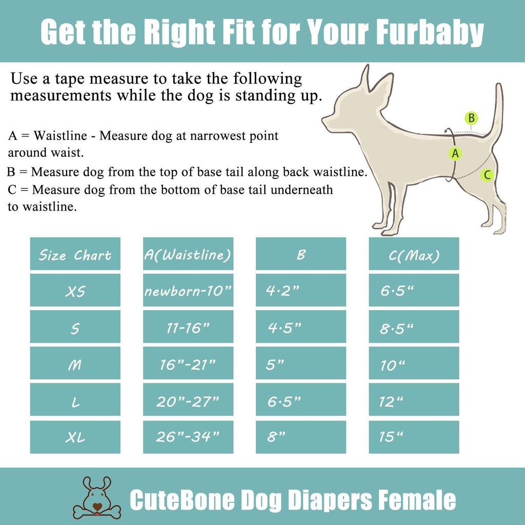 Dog Diapers Female Washable Small Medium Large 3 Pack Reusable Doggie Diapers Puppy Period Pants for Doggy Heat Cycle