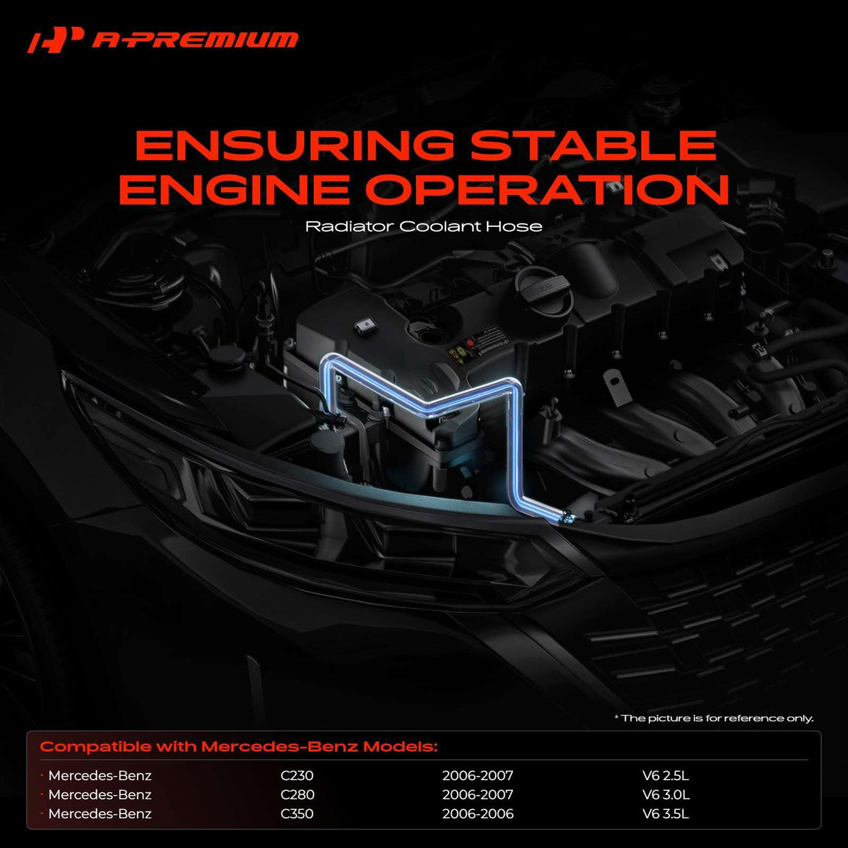 A-Premium Upper Engine Radiator Coolant Hose Compatible with Mercedes-Benz