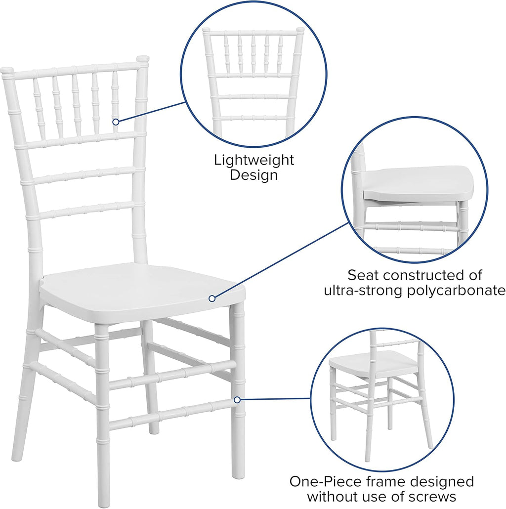 Matte White Resin Chiavari Chair