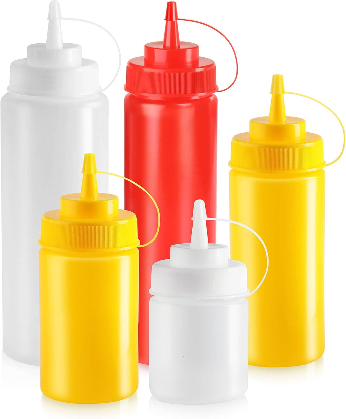 Plastic Squeeze Bottles, 24oz, 6 pk, Clear